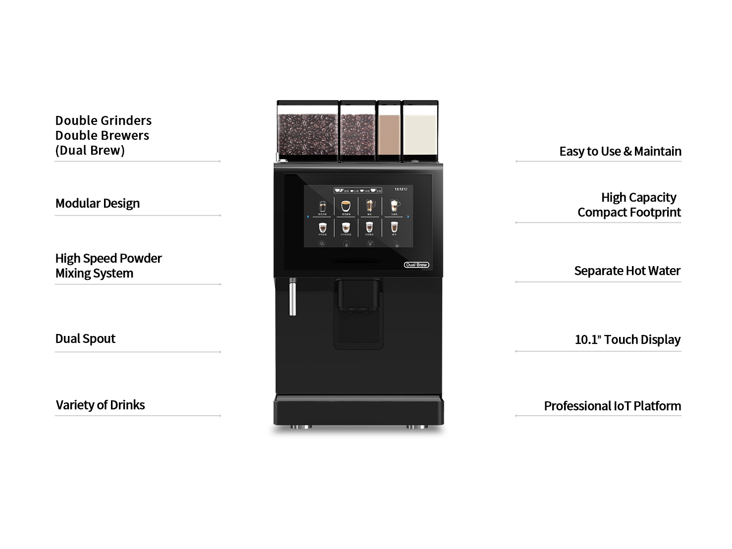 LBT-C50 fresh coffee vending machine with double brewer (3)