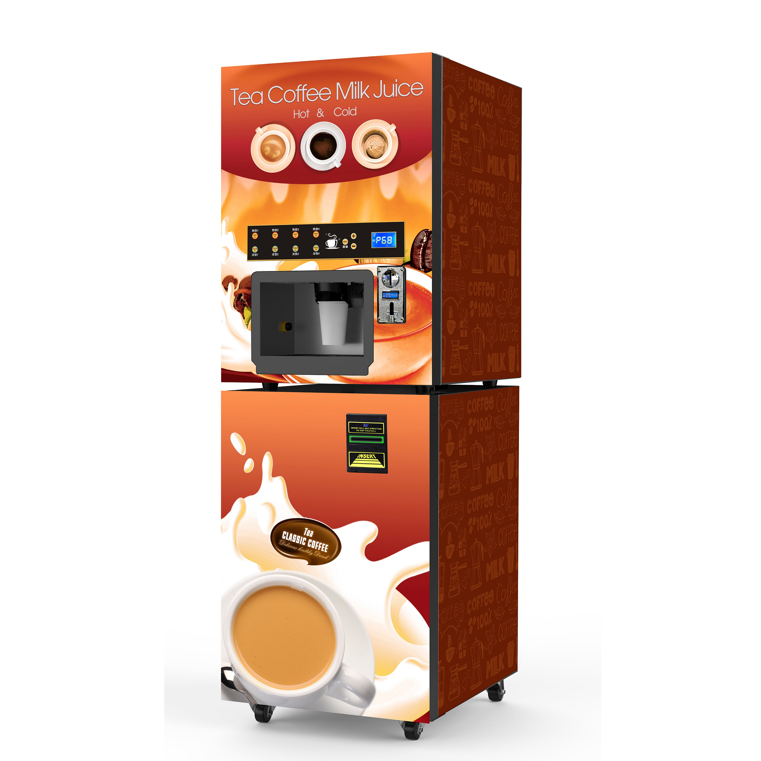 instant coffee machine commercial automatic coffee drinks machine milk tea  one machine hot and cold dual use 220V 33-SC 1pc