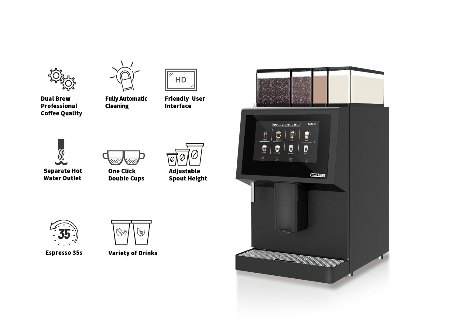 LBT-C50 fresh coffee vending machine with double brewer (1)